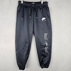 Nike Air Jogger Pants Womens S Graphic Logo Elastic Waist Drawstring DD5425-010